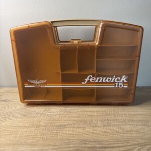 Fenwick 15‎ Tackle Box Double Sided Hard Case Compartments Fishing Outdoors